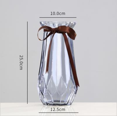 China Modern High Quality Glass Color Home Decorations Decorative Flower Vase For Artificial Flowers Table Glass Vase for sale