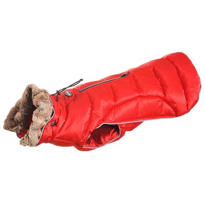 China Perro de capucha new arrival winter dog stripper waterproof high quality fur thermal jacket for sale