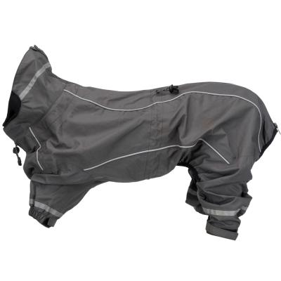 China Waterproof Manufacturer Provides Gray Waterproof And Stain Resistant Overall Dog Raincoat for sale