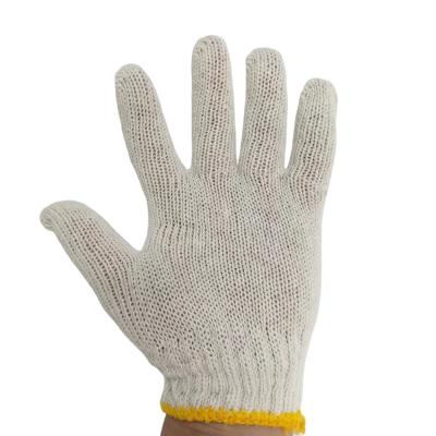 China Hot Wear Resistant Selling 7 Thickened Gauze White Gloves Needles Cotton Wear Resistant Non Slip Insurance Work Gloves For Sale for sale