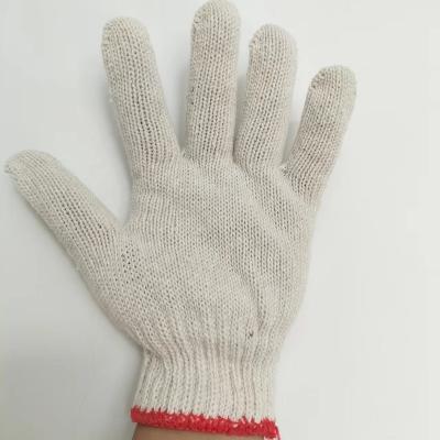 China High Quality White Soft Thick Abrasion Resistant Work Gloves 800g Grade 7 Needle Cotton Knitted Gloves For Factory Work for sale