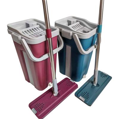 China Best Sustainable Broom Maker Easy Selling Compression Cleaning Broom With Bucket for sale