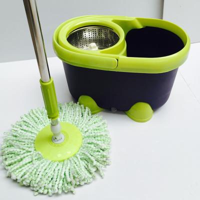 China Sustainable Magic Cleaning Brooms Hand Squeezing Spin Brooms With Water Home Kitchen Floor Cleaner Removable With Bucket Drop Brooms for sale