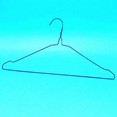 China Eco-friendly Plastic Coated Wire Hanger For Dry Laundry Shop Wet Clothes Cleaner Customer Take Away Metal Hanger for sale