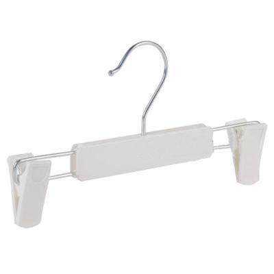 China Eco - Friendly Baby White Hanger With Clips For Pants Or Trousers for sale