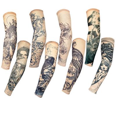 China Cool Sunscreen Arm Cuff 3D Printing Rise Tattoo Sleeves Men Women Summer Sun UV Protection Cool Cycling Sleeves for sale