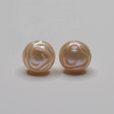 China CLASSIC hand-carved freshwater pearl earrings, natural silver pearl earrings, customized cutting available for sale