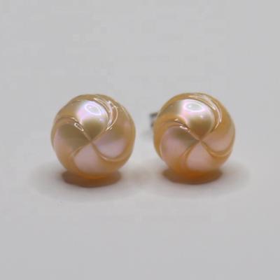 China CLASSIC hand-carved silver and pearl earings, natural freshwater pearls, customized cutting available for sale