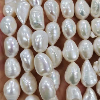 China Wholesale Natural Freshwater Pearl Baroque Pearl Strands, Good Luster, White Color, Very Clean Suface for sale