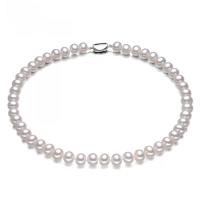 China CLASSIC Factory Wholesale Pearl Necklace Necklace, 925 Silver Clasp, Customized Designs Available for sale