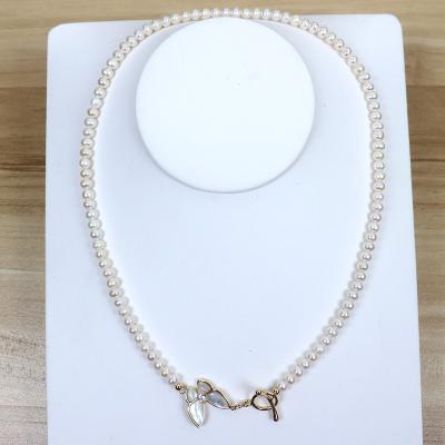 China CLASSIC wholesale natural freshwater pearl necklace, nice design, good luster for sale