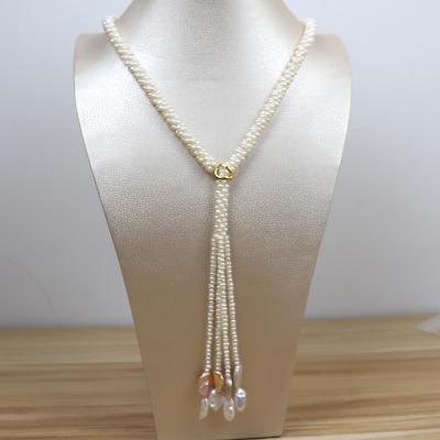 China CLASSIC Wholesale Natural Long Freshwater Pearl Necklace, Fashion, Unique, Custom Designs Available for sale