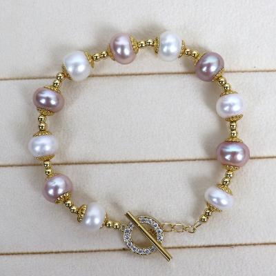 China CLASSIC Wholesale Natural Freshwater Pearl Bracelet, Good Luster, Customized Designs Available for sale