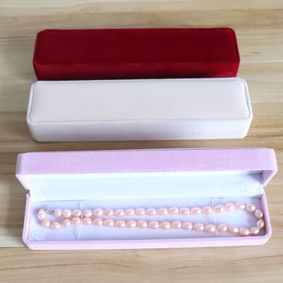 China Fashion good quality velvet jewelry box, good for pearl necklace, custom design available for sale