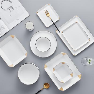 China Hotel Dishes Sets Ceramic Dinnerware Tableware Sustainable And Different Kinds Of Shapes And Designs Are Available for sale