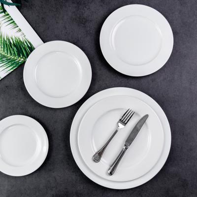 China PITO Sustainable Manufacturer Customized Sizes White Dinnerware Porcelain Catering Ceramic Dinner Dishes for sale