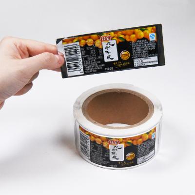 China Waterproof custom food can color PP material printed transparent label self-adhesive stickers printing transparent waterproof sticker for sale