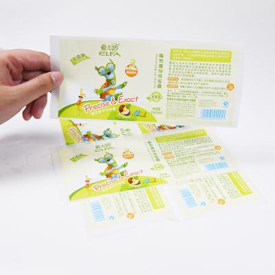 China CMYK PE Trademark Waterproof Self Adhesive Sticker Packaging Label Waterproof Bright White Material Paper Printing Logo Labels Roll Custom for sale