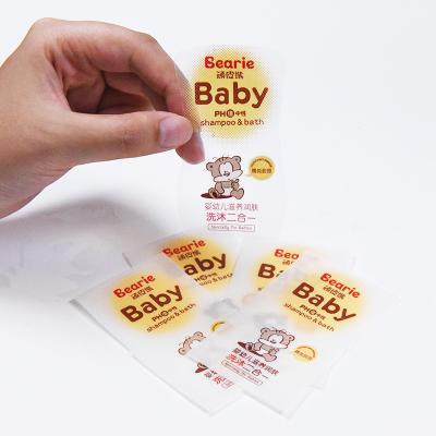 China High Quality Transparent Waterproof Trademark Self Adhesive Stickers Customized Logo Labels Packaging Self Adhesive Sticker for sale