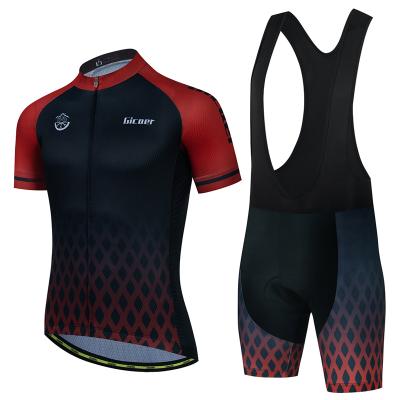 China Breathable Wholesale Custom Design Mens Pro Jersey And Bib Cycling Kit for sale