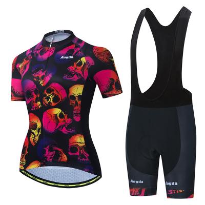 China Breathable Wholesale Short Custom Design Breathable Sleeve Woman's Cycling Clothing for sale