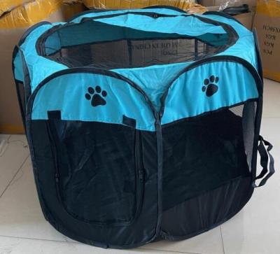 China Breathable Portable Octagon Pet Tent Playpen Dog Sleep Barrier Collapsible Pet Carrier Tent Kennel for sale