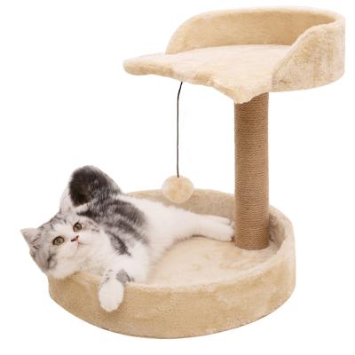 China Modern Sustainable Interactive Cheap Pet Funny Cute Shape Climbing Cat Tree for sale