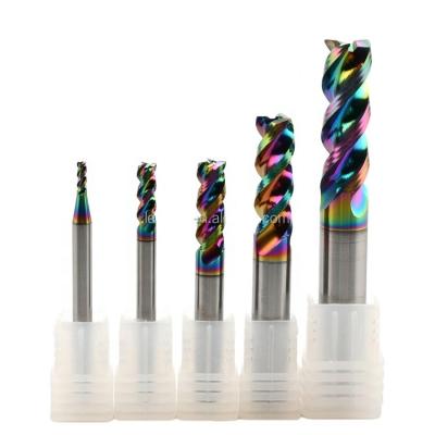 China CNC Flat Tool Cutter 5*75mm 6*75mm Milling Carbide End Mill Cutter 5*75mm 6*75mm 3 Flute LEE-X HRC60 DLC Aluminum Acrylic U-flute Carbide End Mill For aluminum for sale