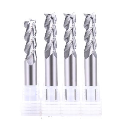 China LEE-X Carbide End Mill Flat HRC55 3 Flutes Spiral Router Bit For Aluminum Cutting 5mm*75L 6mm*75L Extended Shank Aluminum Solid Carbide End Mill for sale