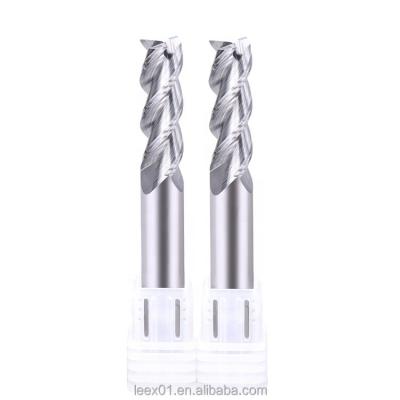 China LEE-X HRC55 Flat Carbide End Mill 3 Flutes For Steel Mill Aluminum Cutter Tungsten Finish Smooth Route Bit Aluminum Solid Carbide End Mill for sale