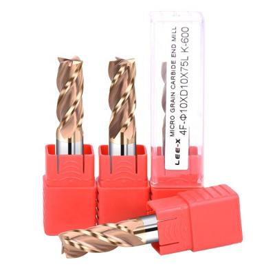 China End Mill For Steel Cutting 5mm*75L 6mm*75L 4 Flutes HRC60 Flat Carbide Milling Cutter Extended Shank Solid Carbide End Mill for sale