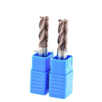 China Mills Tungsten Machine Cutter Tools HRC58 4 Flute Solid Carbide End Mill 5mm 6mm End Mill LEE-X Lixin CNC Carbide End Mill for sale