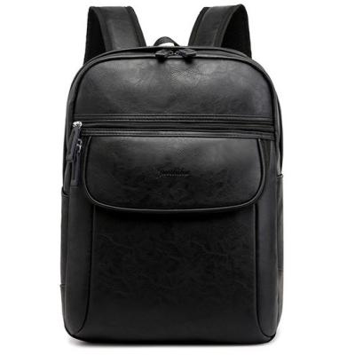 China With USB Dropshipping Popular Men's Large Capacity Backpack Fashion Travel Leather Backpack PU And Waterproof for sale