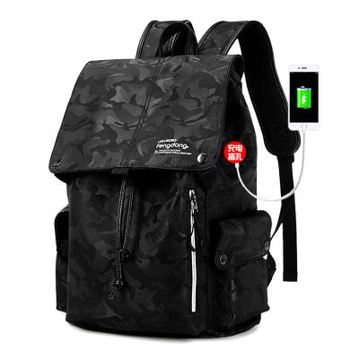 China Korean Durable Comfort Man's Backpack Fashion Leisure Student Travel USB Charging Laptop Backpack for sale