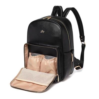 China Waterproof Leather Maternity Maternity Diaper Bag Baby Backpack PU Baby Wet Changing Bag Infant Wet Bag for Babies Care Organizer for sale