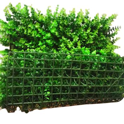 China 308 Eucalyptus Environmental Friendly Lawn Grass Artificial Plant Wall Of Eucalyptus Arrangement for sale