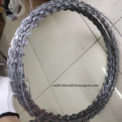 China Concertina Razor Barbed Wire Good Quality Construction Razor Barbed Wire Stainless Steel Barbed Wire Razor Protector for sale