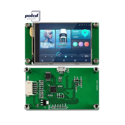 Китай Polcd 2.4 дюймовый Tft LCD Модуль 240 * 320 Hmi Uart Порт Умный LCD дисплей Промышленное сопротивление сенсорный экран продается