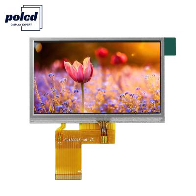 China Anzeige ILI6485 480x272 Tft Lcd 4,3 Touch Screen Zoll TFTs widerstrebender 40 Pin zu verkaufen