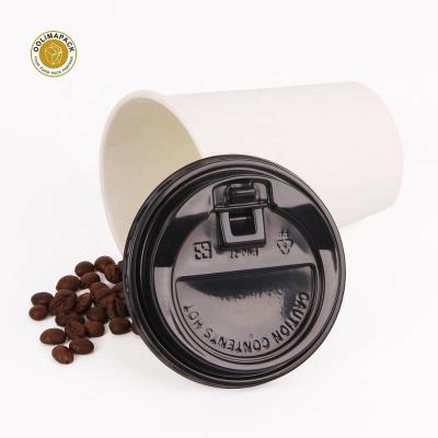 China D90mm Disposable Custom Copy Single/Double/Ripple Wall Paper Coffee Hot Cup Compostable Biodegradable With PP Lid for sale