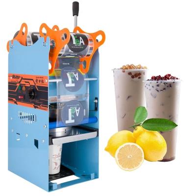 China High Quality Equipment Plastic Tea Food Cup Sealing Machine Automatic Bubble Cup Sealer Machine With Counter 110V/220V for sale