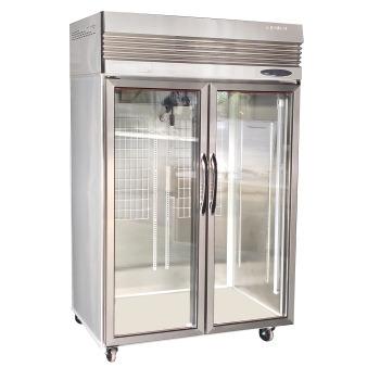 China Single-Temperature Manufacture Display Beverage Cold Cooler For Commercial Use Display Showcase Beverage Double Door Fridge for sale