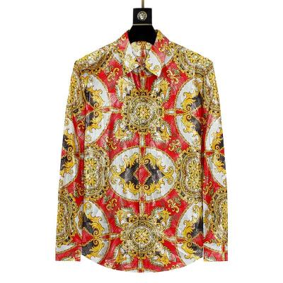 China Anti-pilling pretty design 100%polyester printing men's shirt with manufacturer price for sale