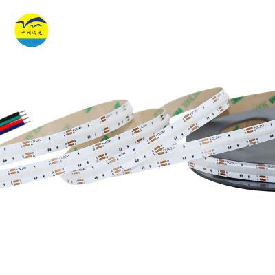 China Project ZZEL ZYEL DC5V/12V/24V RGB High Density COB Strip 10mm No Spot Linear Ribbon Light 540led/M For Indoor Decoration Lighting for sale