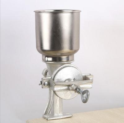 China Cast Iron Chilli Powder Drive Grinder Mini Nut Peanut Crusher Home Use Manual Hand Crank Pulverizer for sale