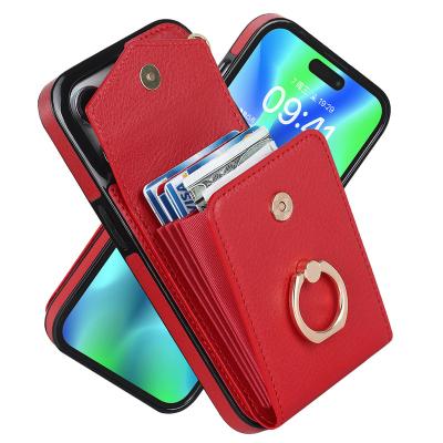 China 2023 Popular Intellectual Shockproof New Finger Ring Clip Organ Card Bag Multifunctional Phone Case Bag Cover Wholesale Hot Sale Phone Case for sale