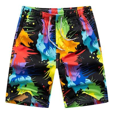 China Custom Print Summer QUICK DRY Shorts Mens Beach Swimming Board Shorts Boardshorts Elastic Waist Hawaiian Shorts for sale