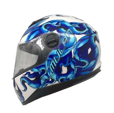 China ABS EEC and DOT Certification ABS Material Shell Full Face Motorcycle Helmet With Graphic for sale