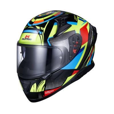 China Hot Sale ABS Face Motorcycle Helmet With Double Sun Visors And EEC And DOT Standard for sale