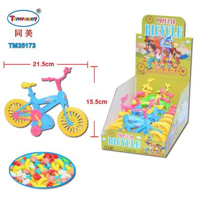 China Cartoon toys wholesale china candy toys factory product funny friction car toy with candy motorcycle toy best sale in 1 dollar store for sale